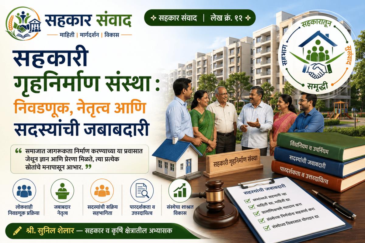 सहकारी गृहनिर्माण संस्था : निवडणूक, नेतृत्व आणि सदस्यांची जबाबदारी